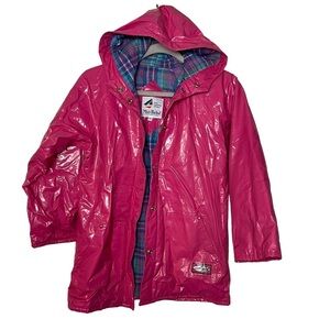 Misty Harbor Kids Vintage Hot Pink Raincoat Size 10